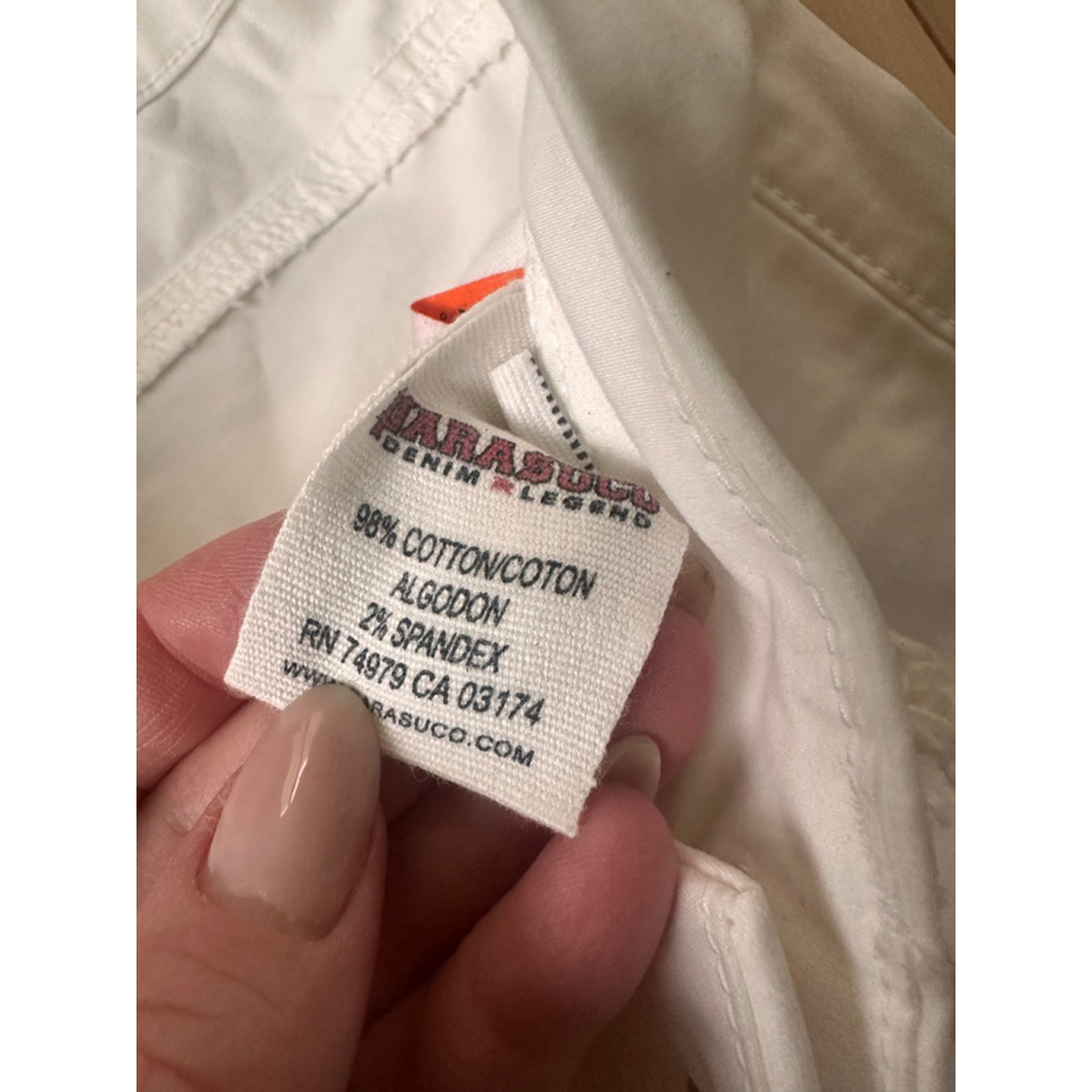 o low waist bootcut pants Y2K deadstock white size 25 - Picture 5 of 14
